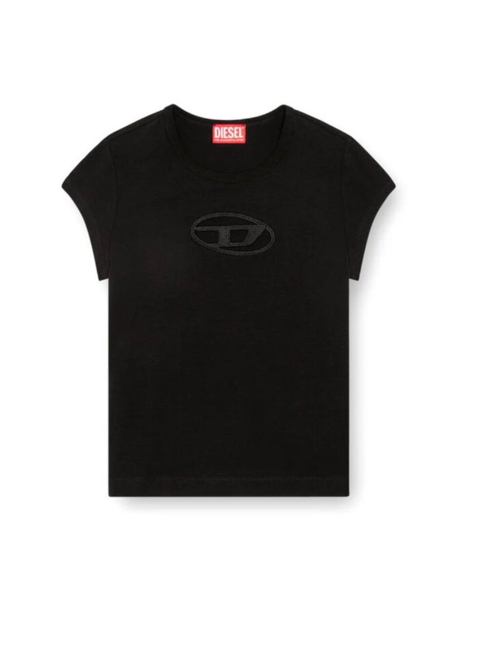 Diesel T-Angie Cutout top with oval D logo (Black, size L) - Picture 5 of 10